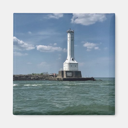 Leuchtturm auf Huron, Ohio Fotografie Magnet (Vorne)