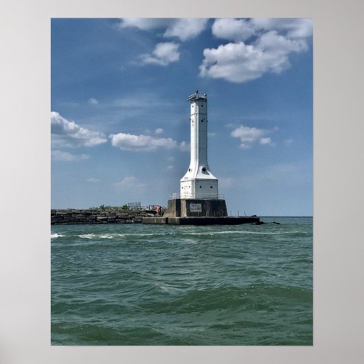 Leuchtturm auf Huron, Ohio Fotografie Poster (Vorne)