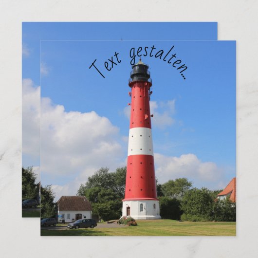 Leuchtturm auf Insel Pellworm im Sommer (Vorne/Hinten)