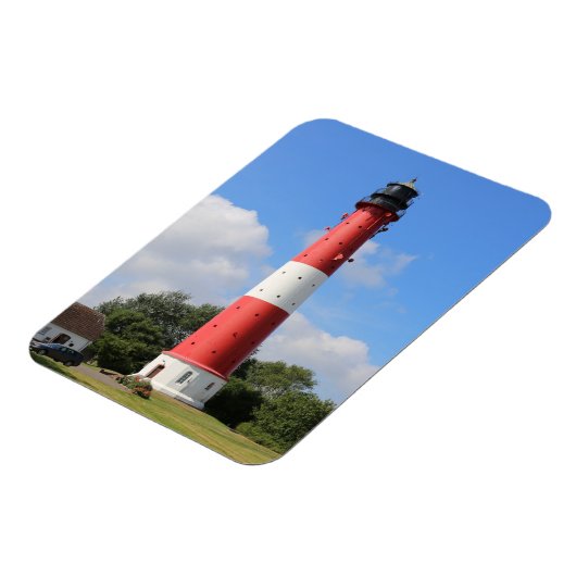 Leuchtturm auf Insel Pellworm im Sommer Magnet (Linke Seite)