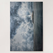 Leuchtturm auf Inseln Sturmwolken schöne Kunst Puzzle (Vertikal)