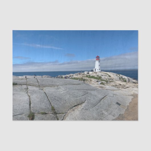 Leuchtturm auf Peggys Cove Tissue Seidenpapier (Vorderseite)