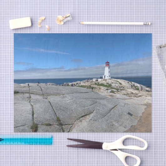 Leuchtturm auf Peggys Cove Tissue Seidenpapier (Handwerk)