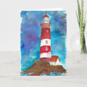 Leuchtturm auf See Danke Karte (Vorderseite)