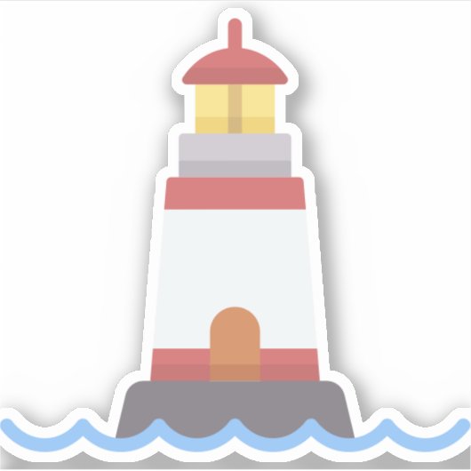 Leuchtturm Aufkleber (Vorderseite)