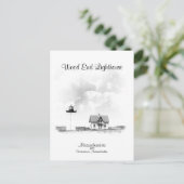 Leuchtturm aus Holz - Massachusetts Postkarte (Stehend Vorderseite)