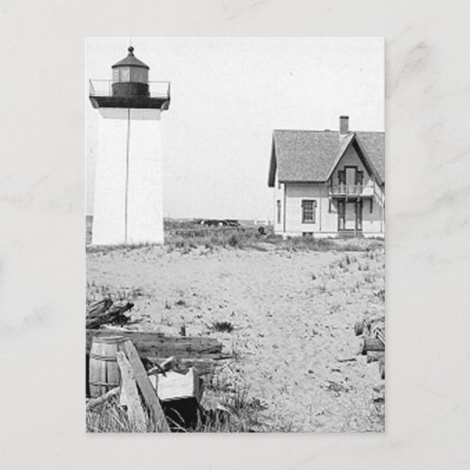 Leuchtturm aus Holz Postkarte (Vorderseite)