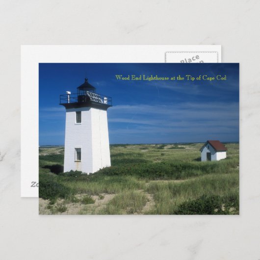 Leuchtturm aus Holz, Tip von Cape Cod, Provinz Postkarte (Vorne/Hinten)
