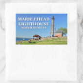 Leuchtturm aus Marmor, Massachusetts Stickers (Tasche)