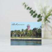 Leuchtturm Bahamas Postkarte (Stehend Vorderseite)