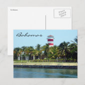 Leuchtturm Bahamas Postkarte (Vorne/Hinten)