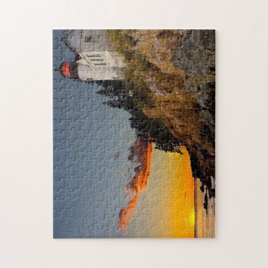 Leuchtturm Bar Harbour Maine. Puzzle (Vertikal)