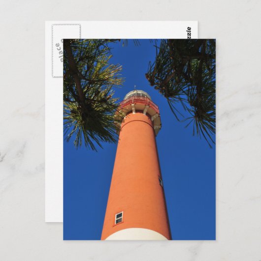 Leuchtturm Barnegat Postkarte (Vorne/Hinten)