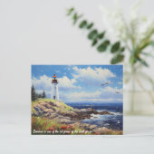 Leuchtturm Beach and Bird Postkarte (Stehend Vorderseite)