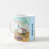 Leuchtturm Beach Rainbow Kaffeetasse (Vorderseite Links)