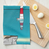 Leuchtturm "Beachy Head" im Ärmelkanal Geschirrtuch (Viertel Falte)