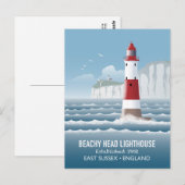 Leuchtturm Beachy Head Postkarte (Vorne/Hinten)