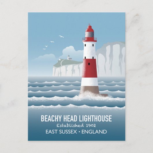 Leuchtturm Beachy Head Postkarte (Vorderseite)