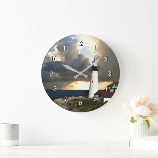 Leuchtturm Beacon Große Wanduhr (Zuhause)