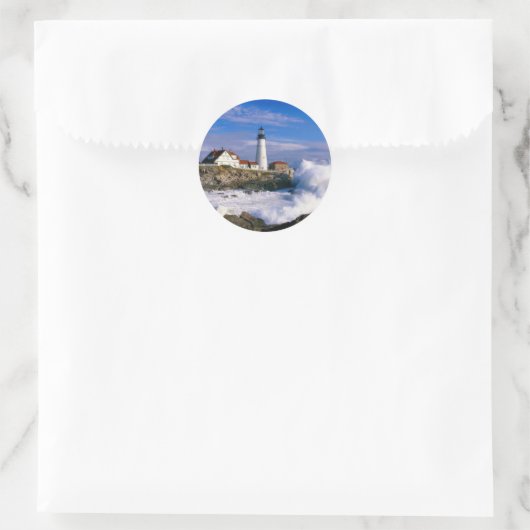 Leuchtturm Beauty Runder Aufkleber (Tasche)