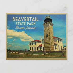Leuchtturm Beavertail Rhode Island Postkarte