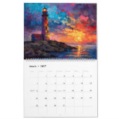 Leuchtturm bei Dämmerung Kalender 2026 (Mär 2027)