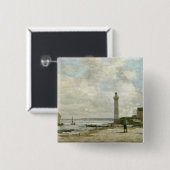 Leuchtturm bei Honfleur, 1864-66 (Öl auf Platte) Button (Vorne & Hinten)