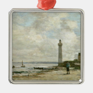 Leuchtturm bei Honfleur, 1864-66 (Öl auf Platte) Silbernes Ornament