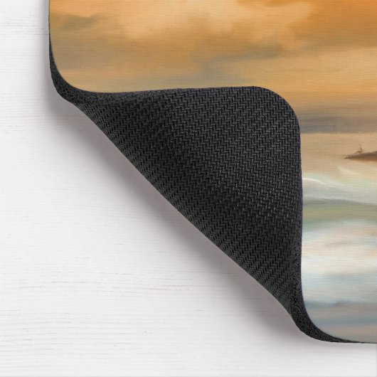 Leuchtturm bei Ocean Sunset and Seagulls Mousepad (Ecke)