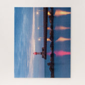 Leuchtturm bei Sonnenaufgang Foto Puzzle (Vertikal)