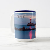 Leuchtturm bei Sonnenaufgang Tasse | Duluth, Leuch (Vorderseite Links)
