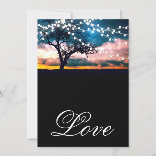 Leuchtturm bei Sonnenuntergang Einladung (Rückseite)