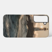 Leuchtturm bei Sonnenuntergang Samsung's22+ Fall Samsung Galaxy Hülle (Rückseite (Horizontal))