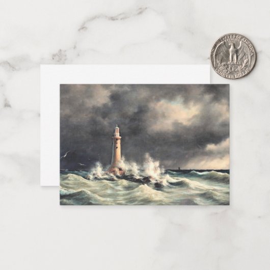Leuchtturm bei Stora Balt Mitteilungskarte (Vorderseite/Rückseite Beispiel)