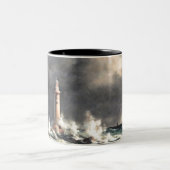 Leuchtturm bei Stora Balt Zweifarbige Tasse (Mittel)
