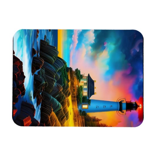 Leuchtturm bei Sunset Magnet (Horizontal)