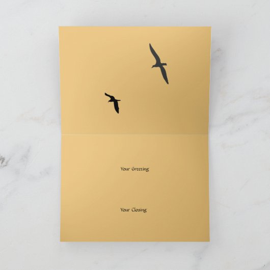 Leuchtturm bei Sunset Nautical Custom Greeting Car Karte (Innenseite)