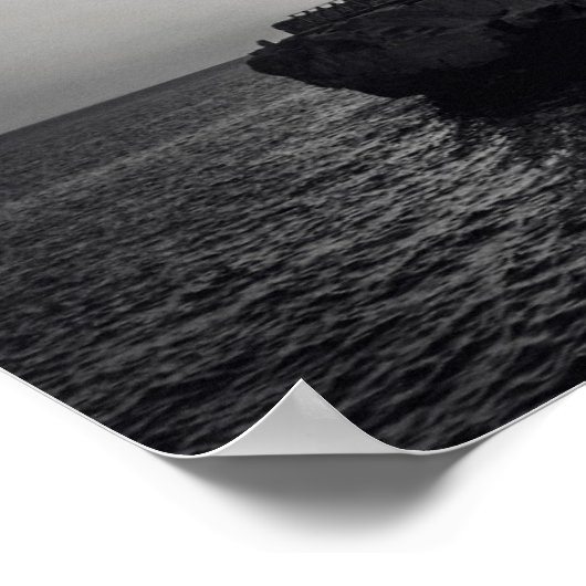 Leuchtturm bei Sunset Poster (Ecke)