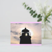 Leuchtturm bei Sunset Postkarte (Stehend Vorderseite)