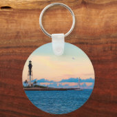 Leuchtturm bei Sunset Schlüsselanhänger (Vorderseite)