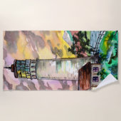 Leuchtturm bei Sunset Strandtuch (Vorderseite)