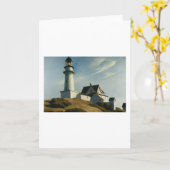 Leuchtturm bei zwei Lichtern - Edward Hopper Karte (Gelbe Blume)