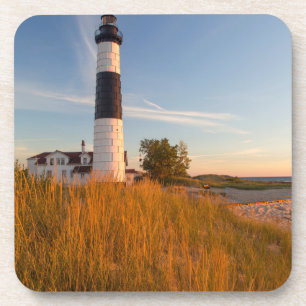 Leuchtturm Big Sable Point am Lake Michigan 3 Getränkeuntersetzer