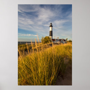 Leuchtturm Big Sable Point am Lake Michigan Poster