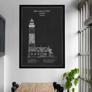 Leuchtturm Big Sable Point - Michigan – PD Leinwanddruck