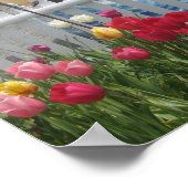 Leuchtturm, Blumen & Ozean Druck Poster (Ecke)