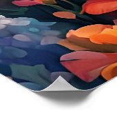 Leuchtturm Blumengarten am Meer Poster (Ecke)