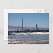 Leuchtturm & Boot Anfahrt zur Postkarte (Vorne/Hinten)