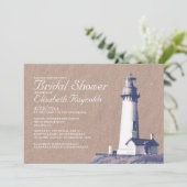 Leuchtturm Bridal Dusche Einladungen (Stehend Vorderseite)