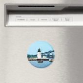 Leuchtturm, Brücke und Boote, Newport, RI Magnet (In Situ (Geschirrspüler))